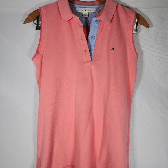 Tommy Hilfiger Pink Women's Sleeveless Polo Size Small - Picture 1 of 5